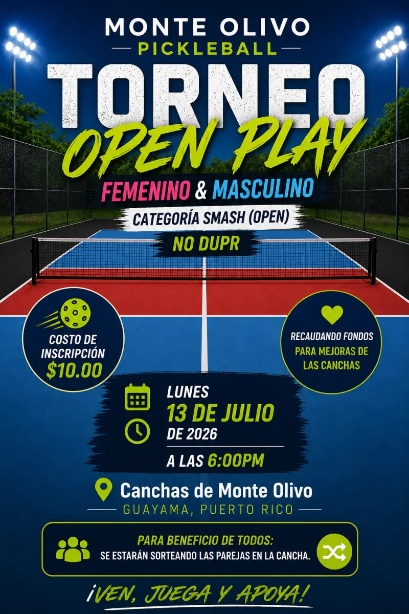 Monte Olivo Open Play (Cat:Smash) Fem & Masculino
