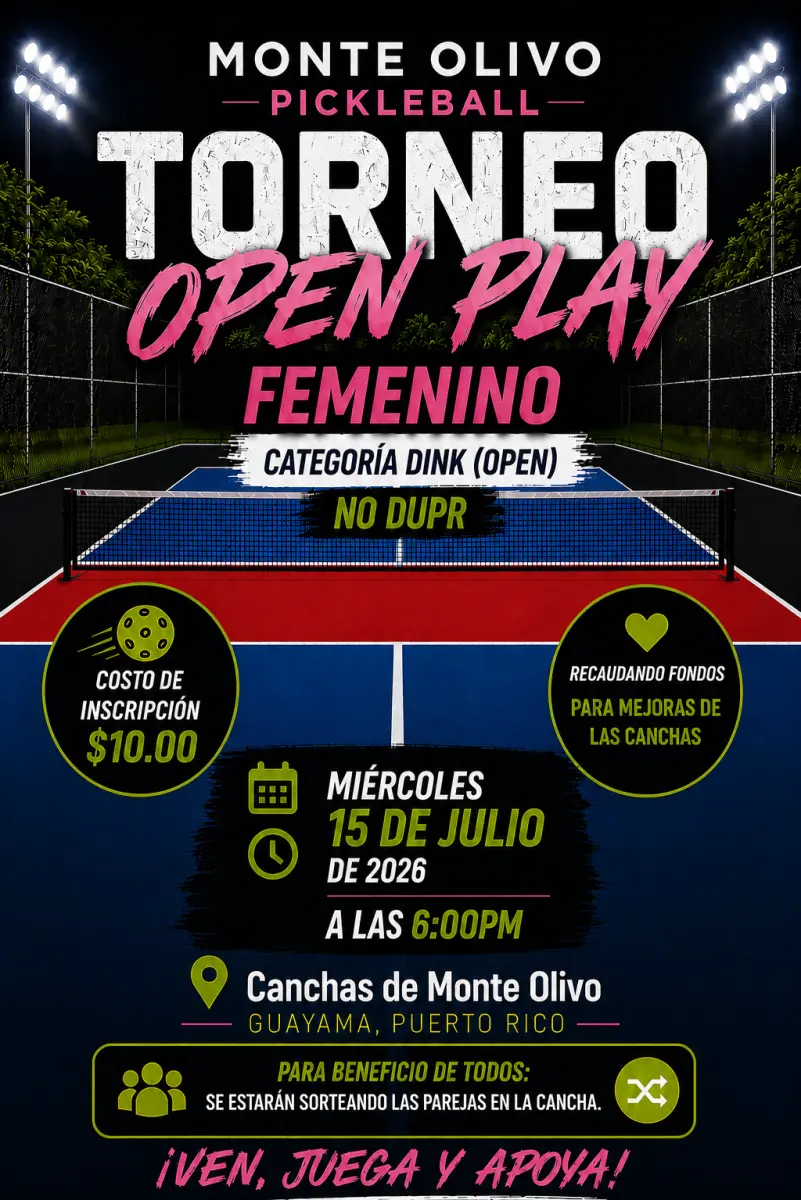Monte Olivo Open Play (Cat:Dink) Femenino