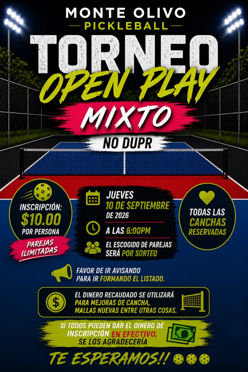 Monte Olivo Open Play Mixto