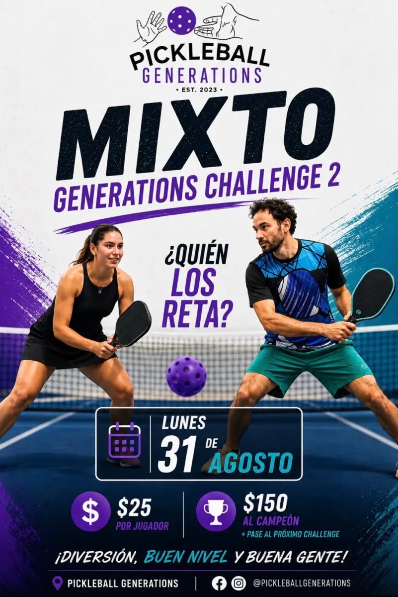 Pickelball Generations Mixto Challenge #2
